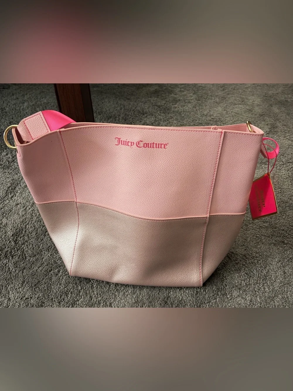 Juicy Couture Rose Gold & Pink Tote Bag NWT